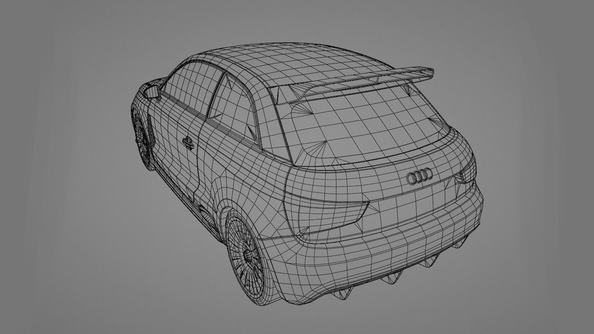 Audi A1 Quattro Low-poly 3D model_10