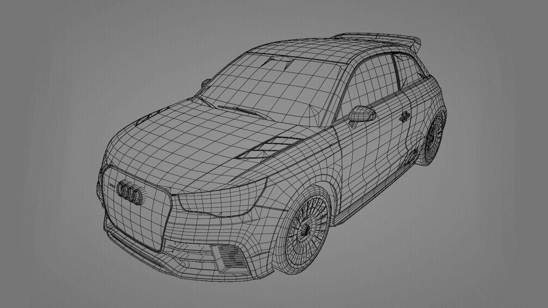 Audi A1 Quattro Low-poly 3D model_8