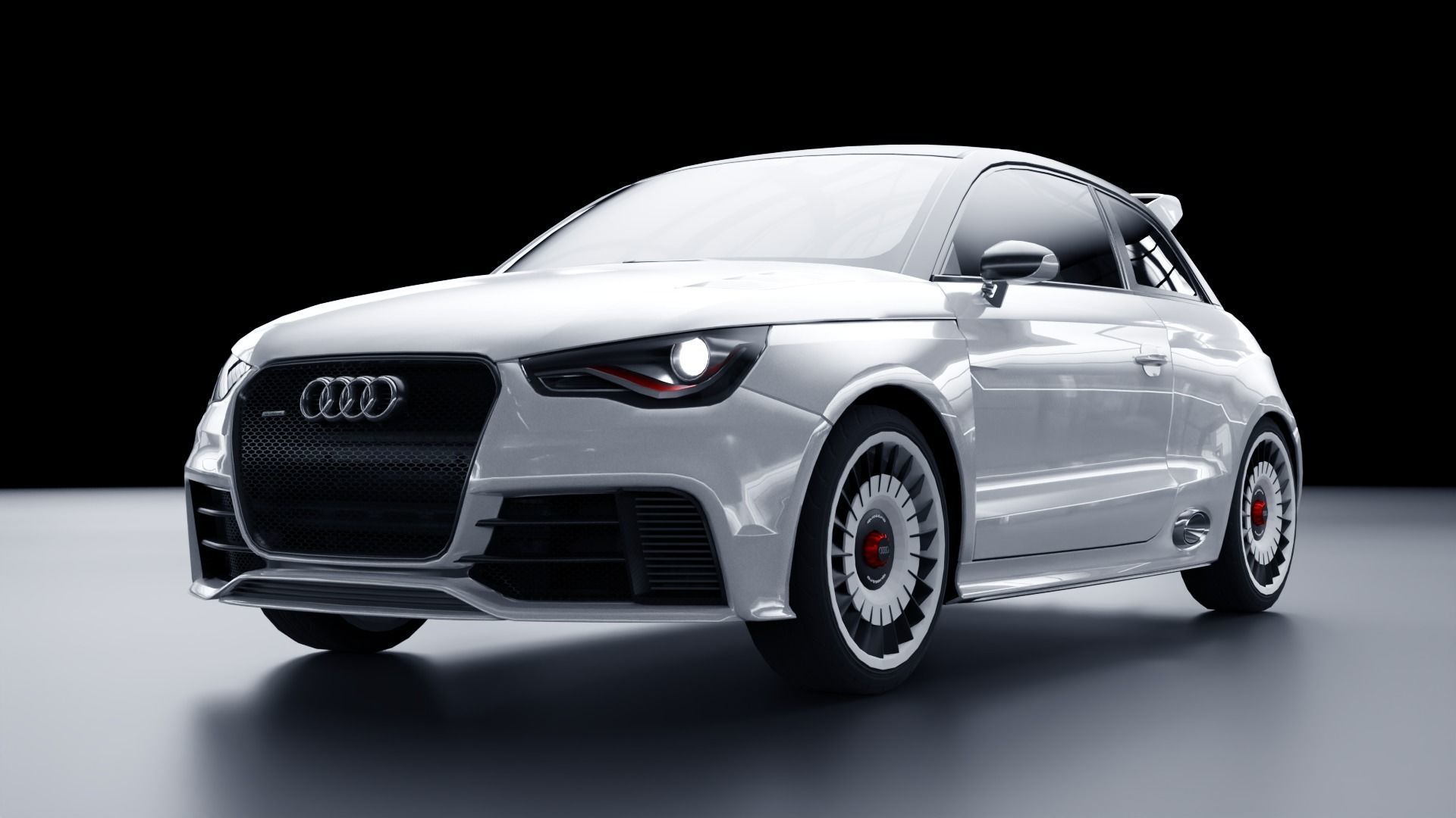 Audi A1 Quattro Low-poly 3D model_7