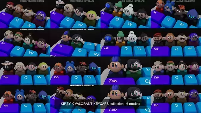 KIRBY X VALORANT KEYCAPS collection 