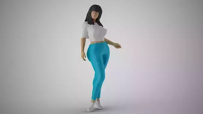 Teasing Girl 3D print model