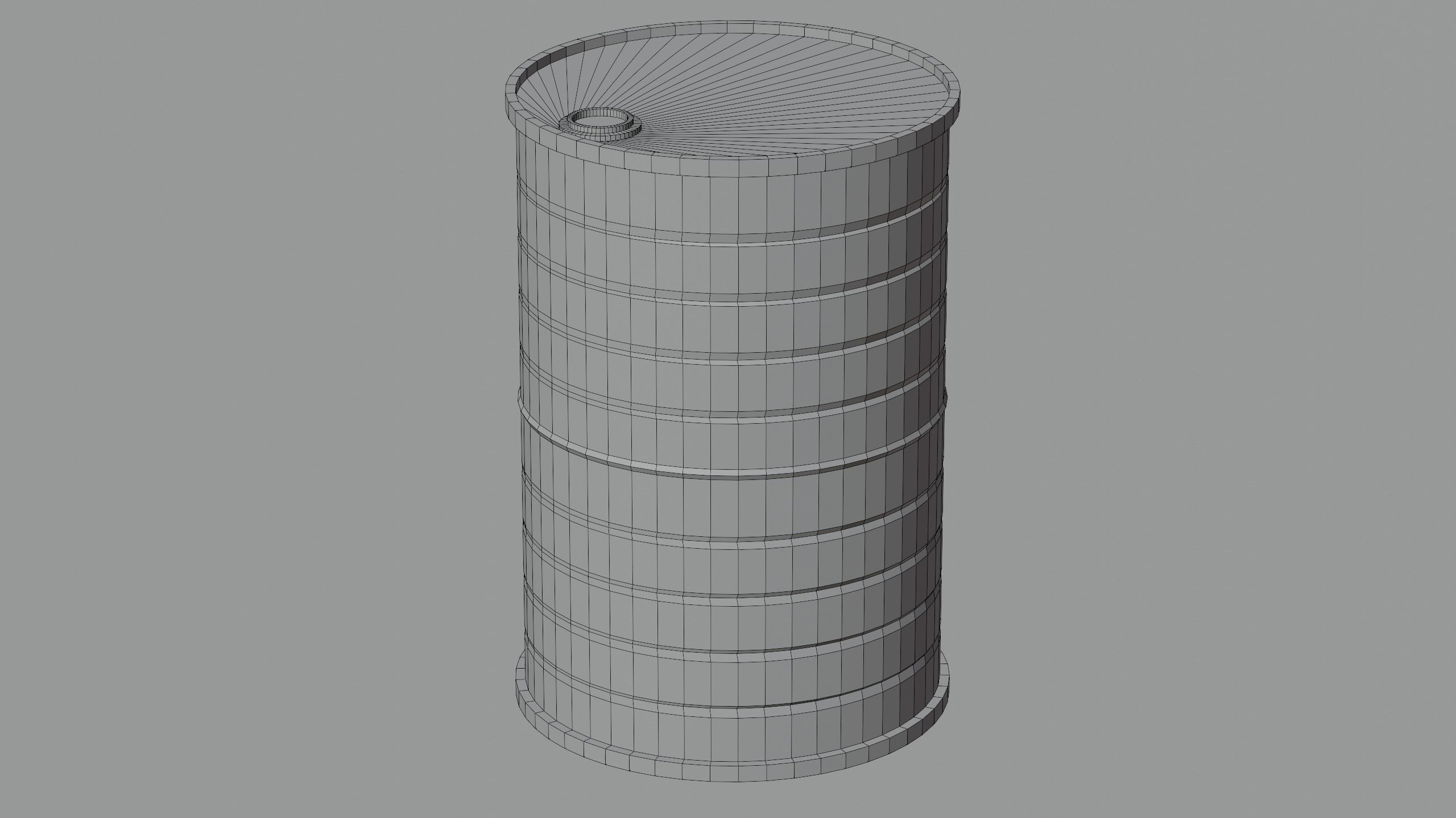 Metal Barrel Low-poly 3D model_3