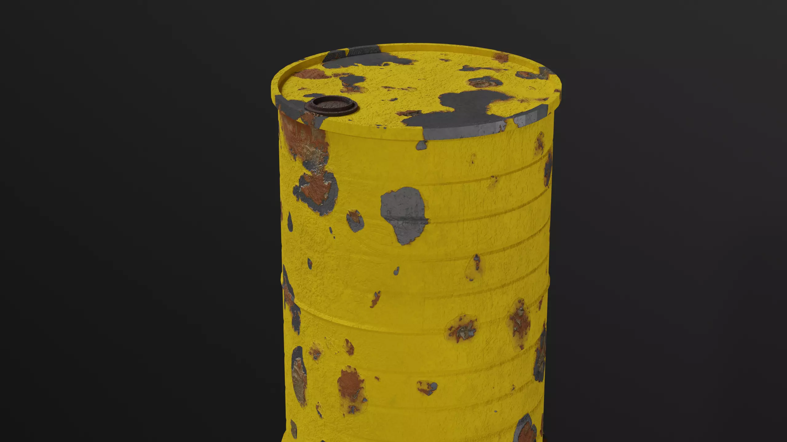 Metal Barrel Low-poly 3D model_0