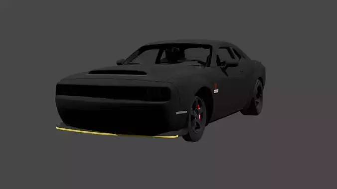 Dodge HPE 1200 Demon 2018 Low-poly 3D model