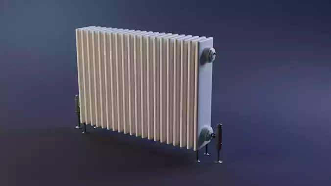 Vintage Radiator Low-poly 3D model