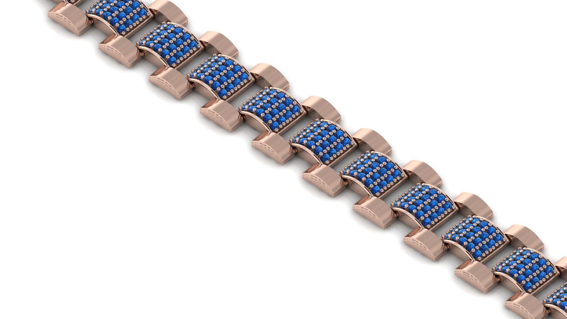 HIGH QUALITY DIAMOND BRACELET LINK JEWELRY 3D print model_8