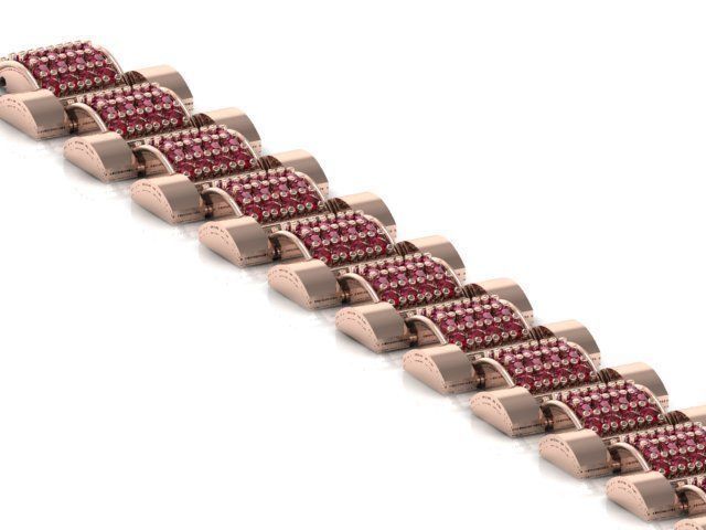 HIGH QUALITY DIAMOND BRACELET LINK JEWELRY 3D print model_4