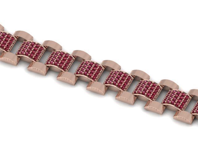 HIGH QUALITY DIAMOND BRACELET LINK JEWELRY 3D print model_5