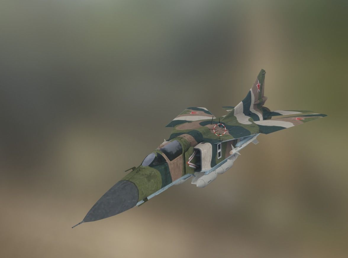 mig 23 Low-poly 3D model_1