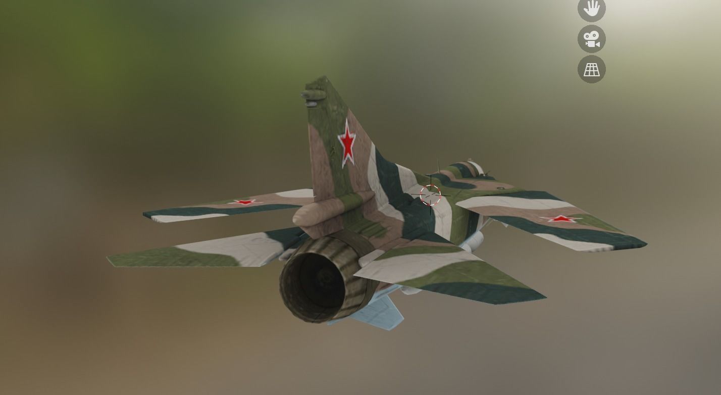 mig 23 Low-poly 3D model_2