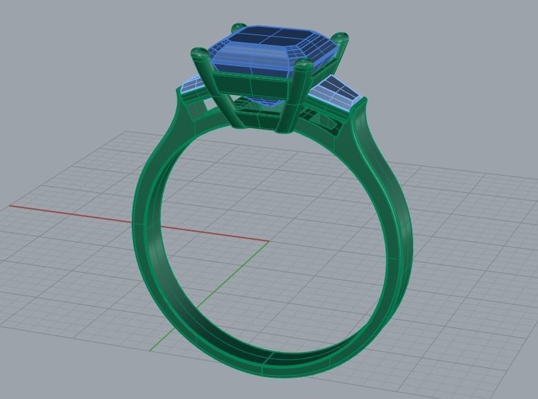 Brilliant ring 3D print model_3