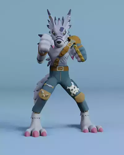 WereGarurumon 3D print model