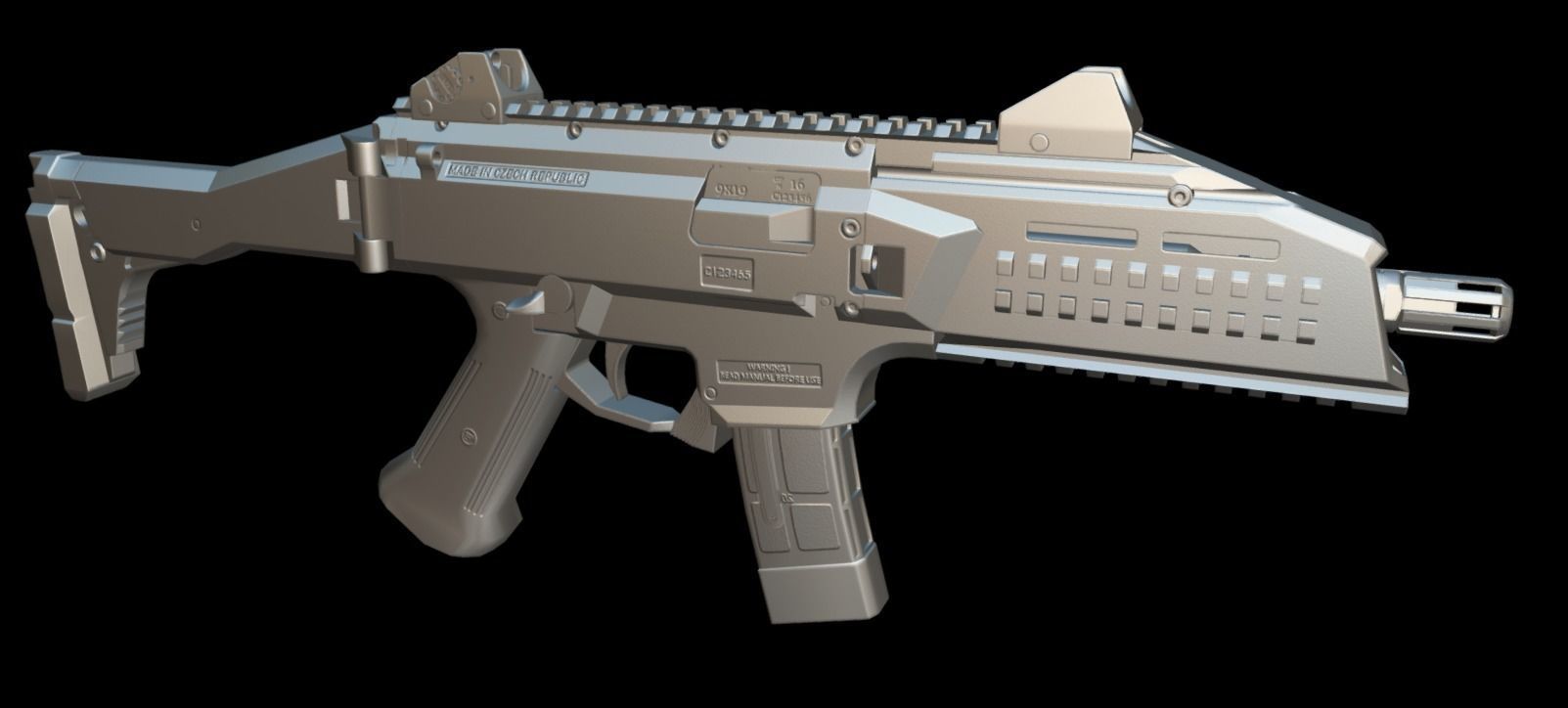 CZ Scorpion EVO 3 Low-poly 3D model_12