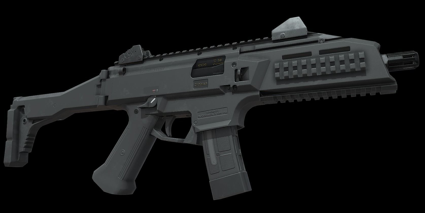 CZ Scorpion EVO 3 Low-poly 3D model_11