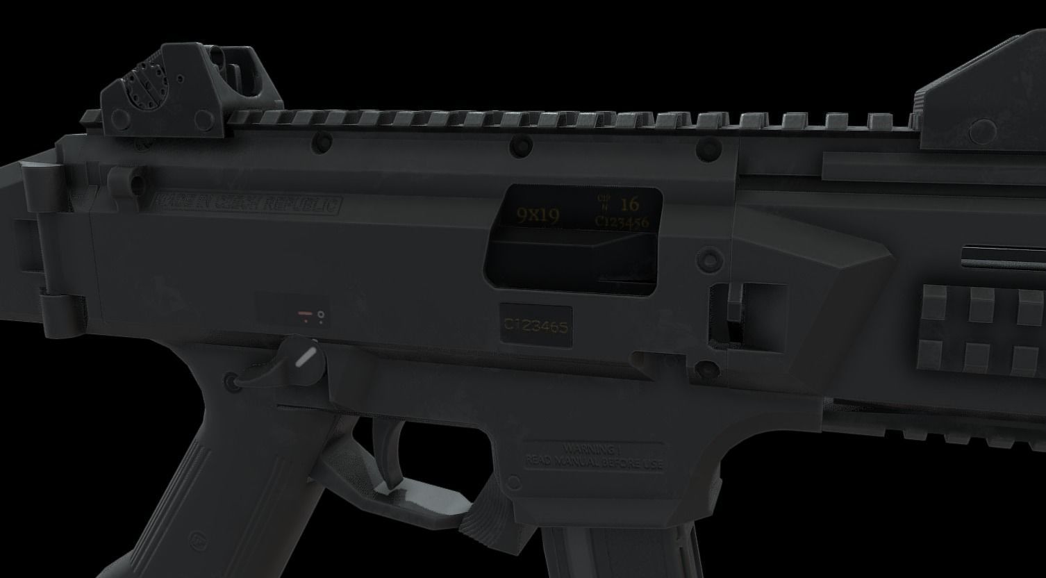 CZ Scorpion EVO 3 Low-poly 3D model_7