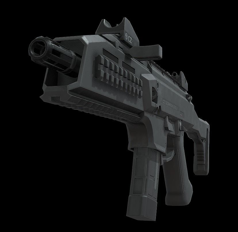 CZ Scorpion EVO 3 Low-poly 3D model_3