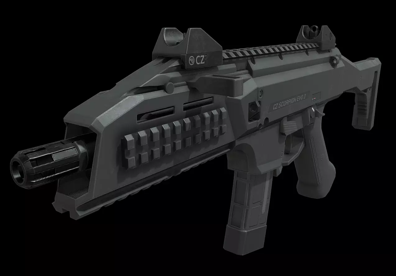 CZ Scorpion EVO 3 Low-poly 3D model_0