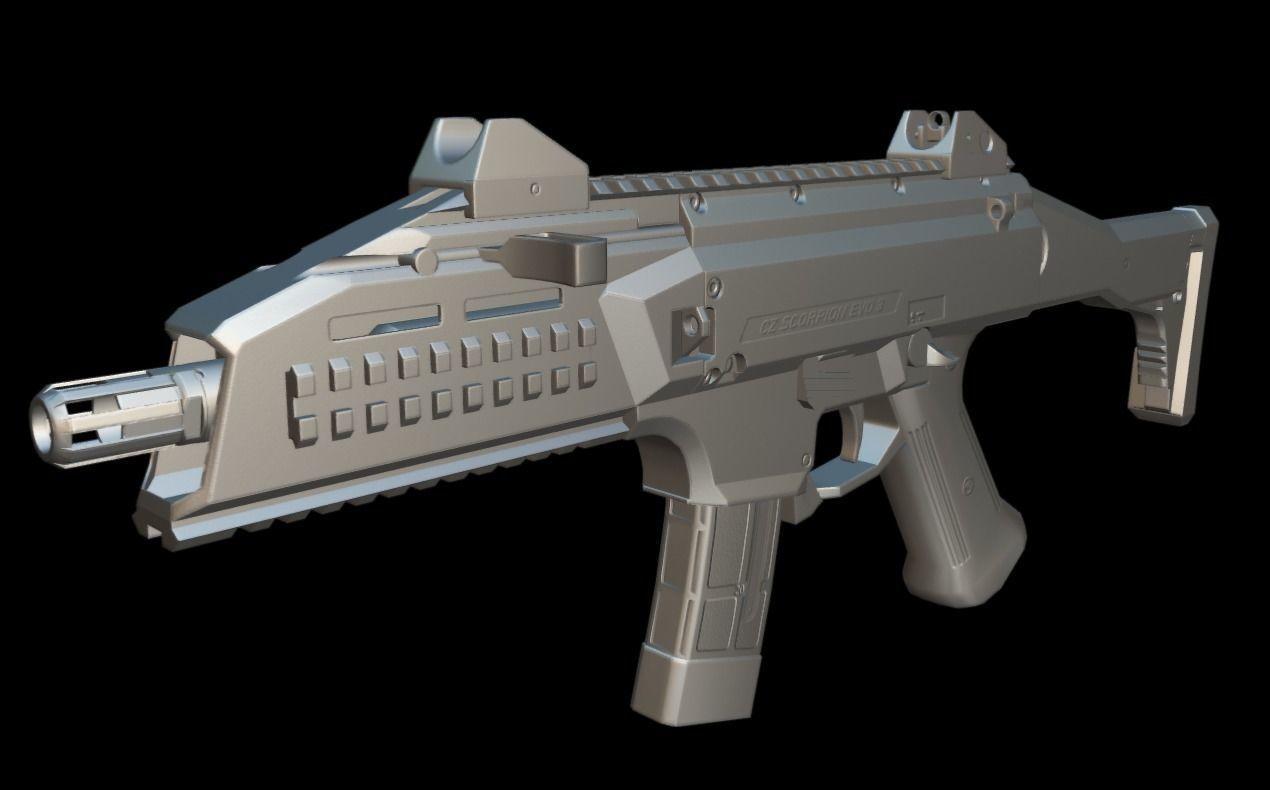 CZ Scorpion EVO 3 Low-poly 3D model_13