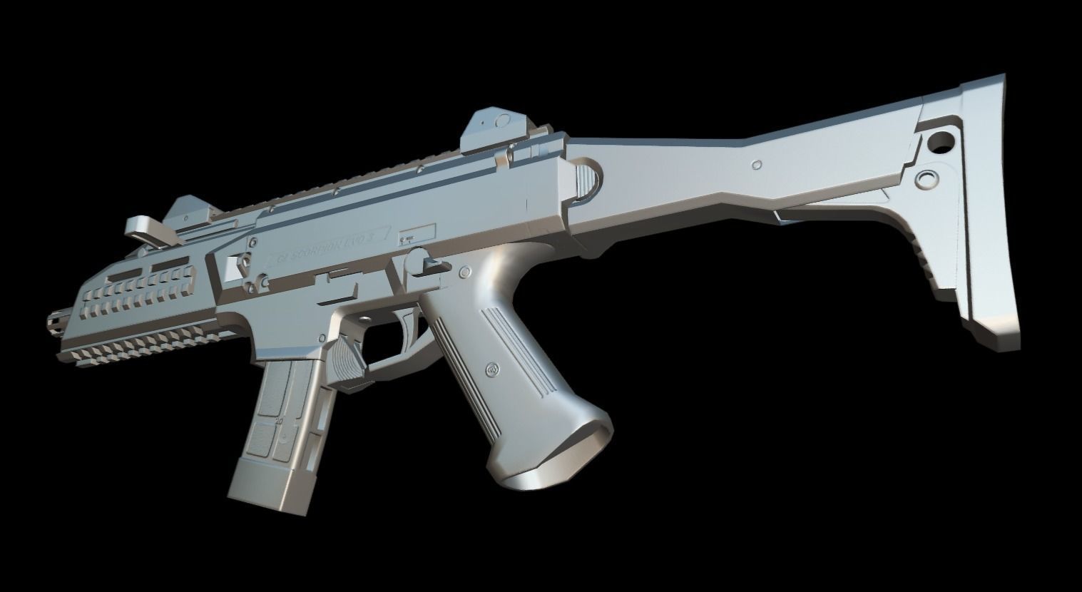 CZ Scorpion EVO 3 Low-poly 3D model_14