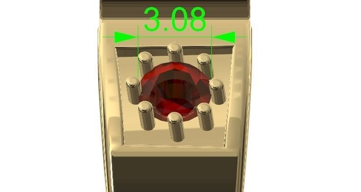 graduation ring 3D print model_3