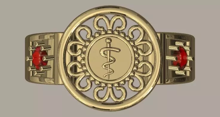 graduation ring 3D print model_0