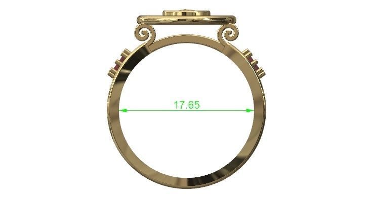 graduation ring 3D print model_1