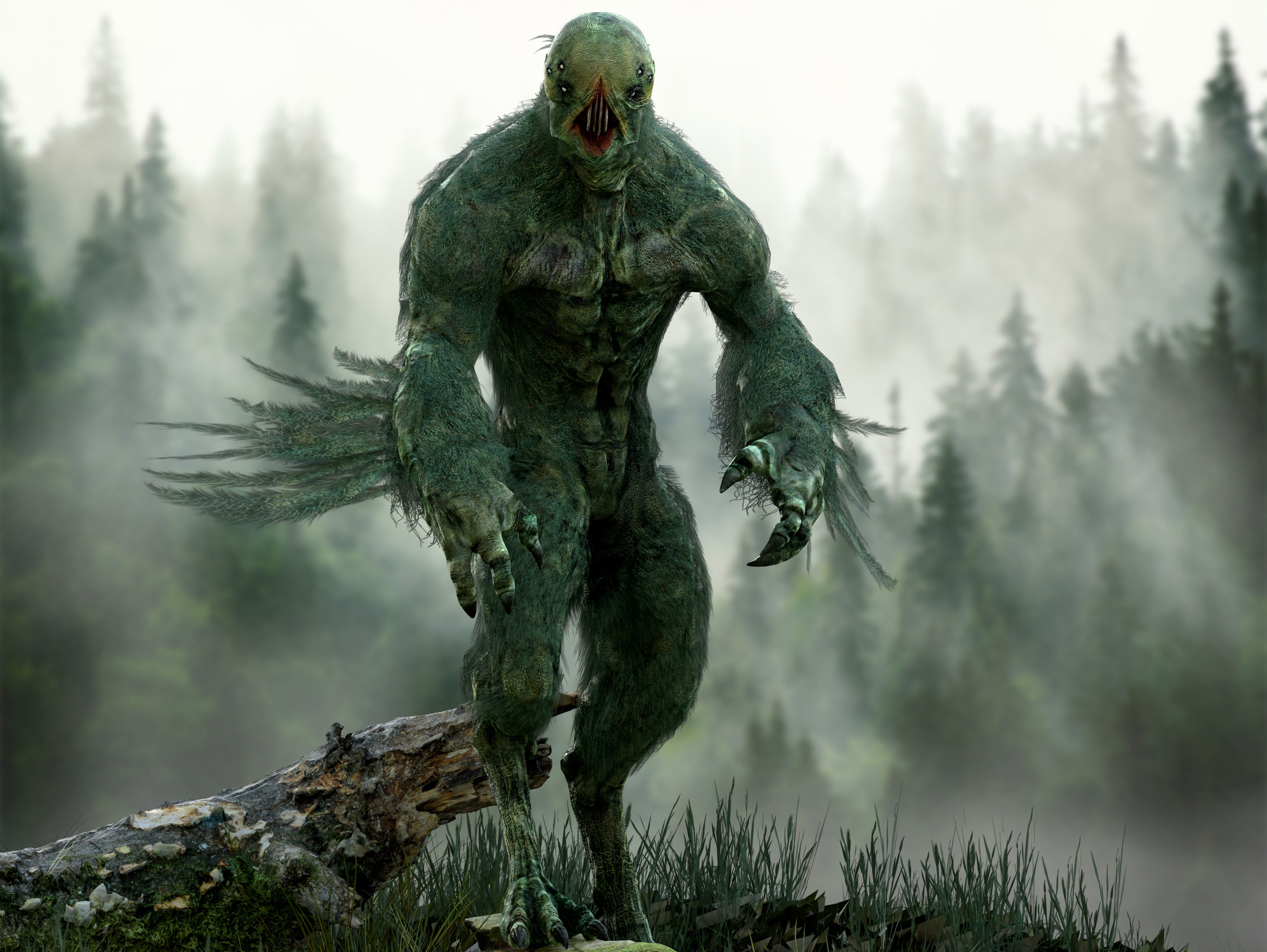 Forest Beast Low-poly 3D model_5