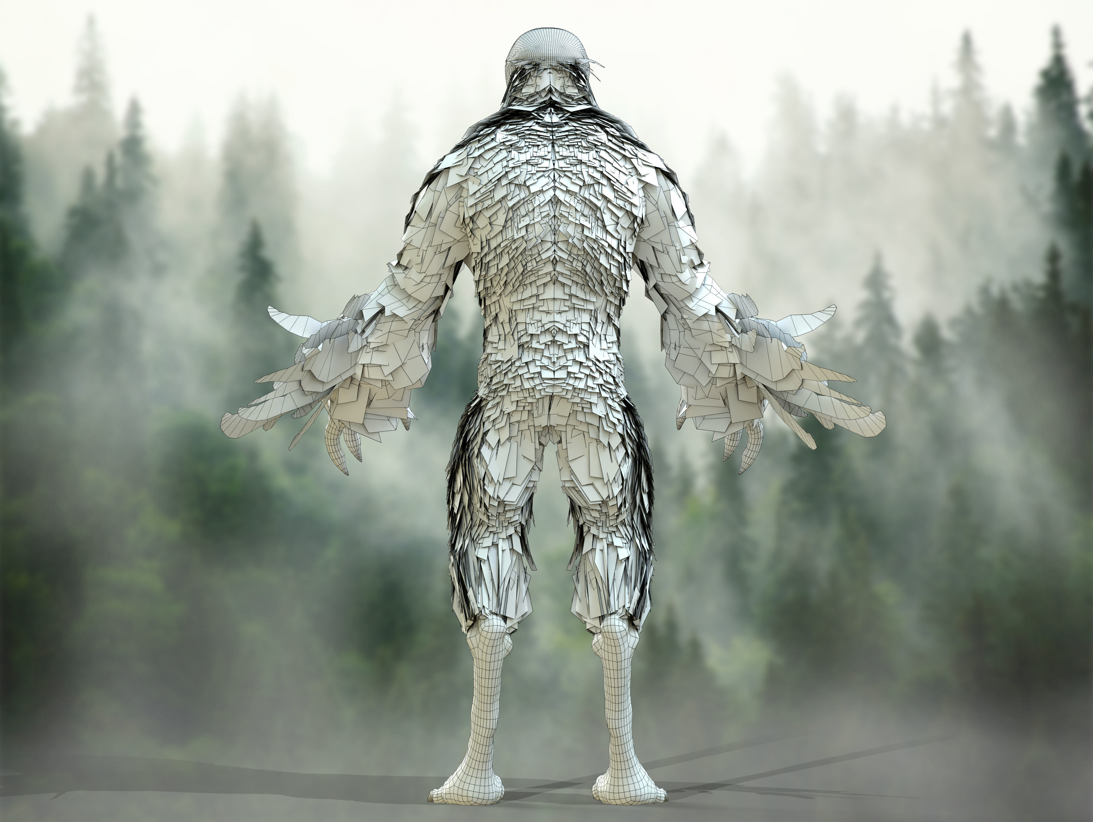 Forest Beast Low-poly 3D model_12