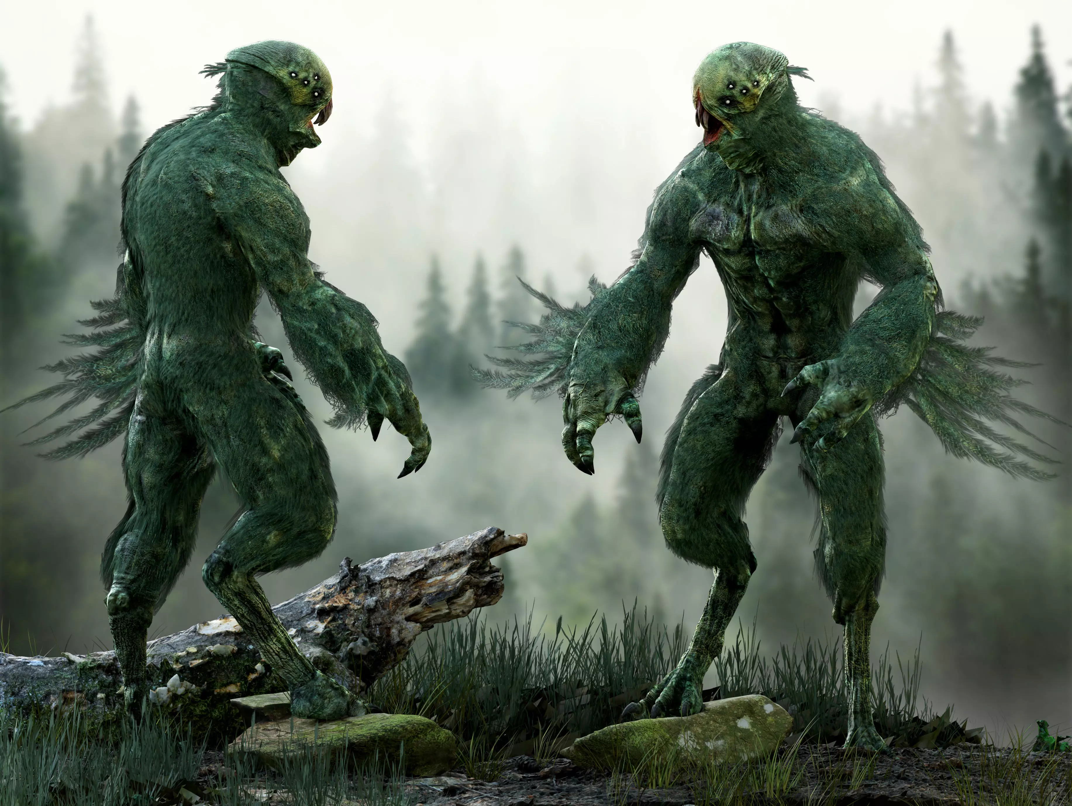 Forest Beast Low-poly 3D model_0