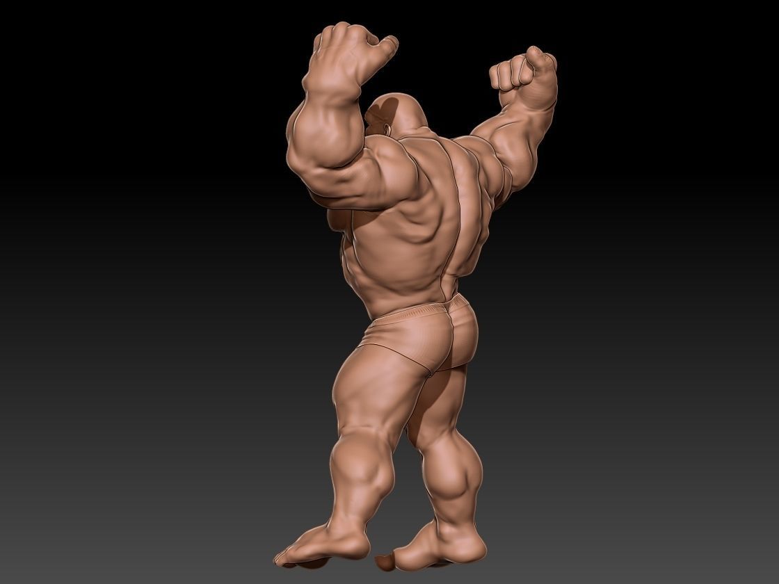Strongman pose STL 3D print model_2