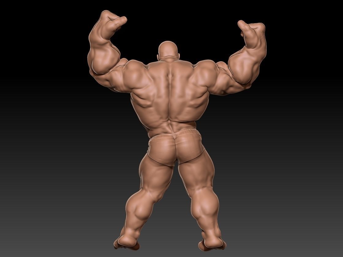 Strongman pose STL 3D print model_3