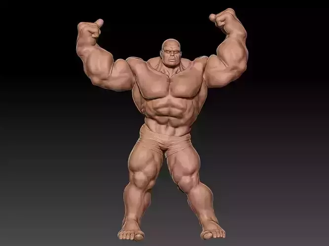 Strongman pose STL 3D print model