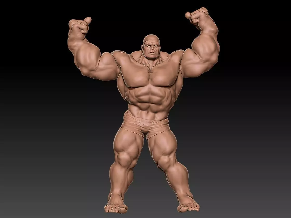Strongman pose STL 3D print model_0
