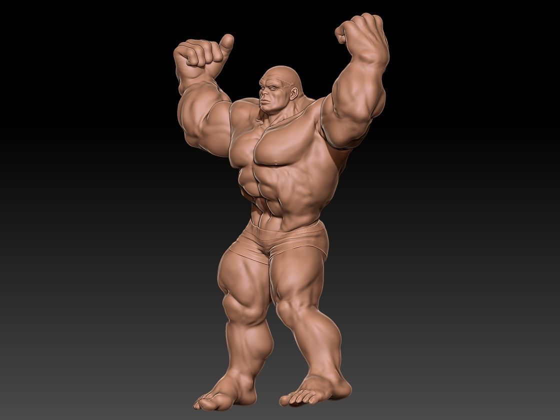 Strongman pose STL 3D print model_1