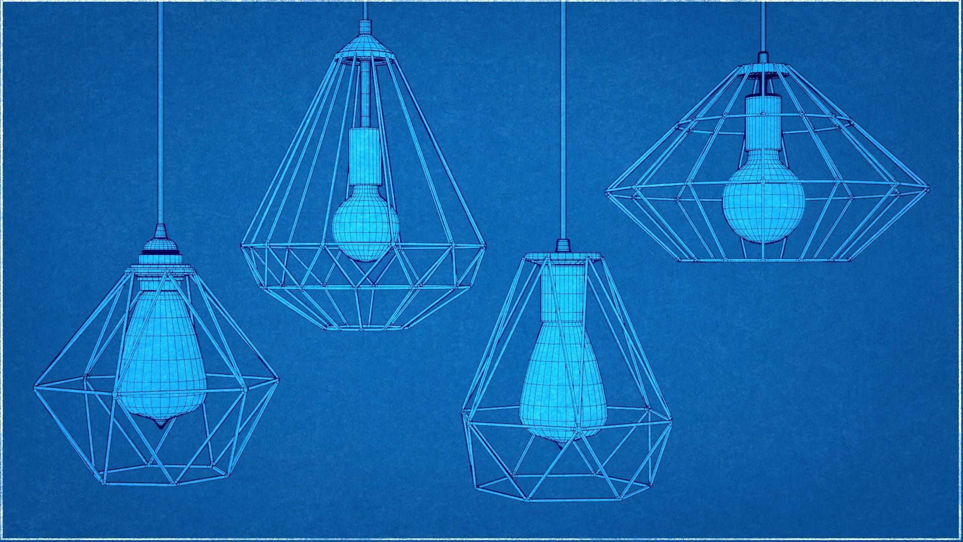 10 Collection Pendant Steel Lamps 3D model_20