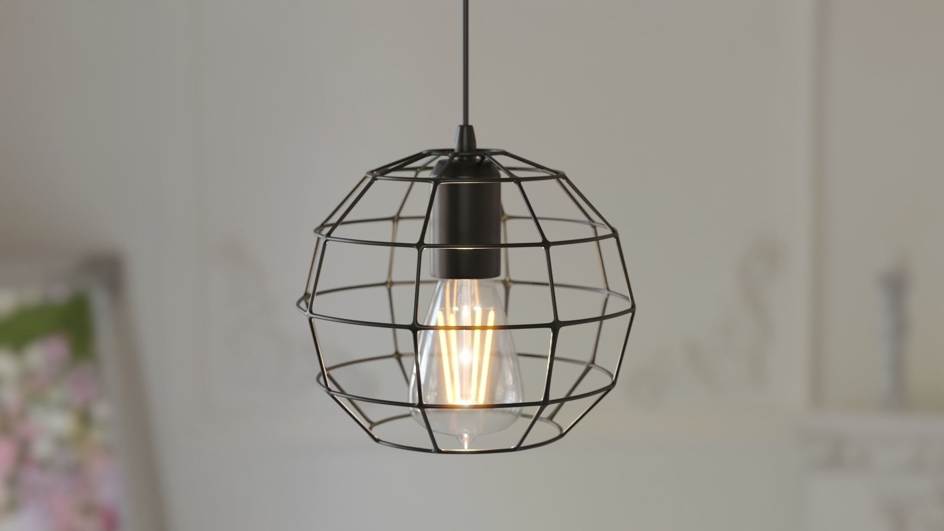 10 Collection Pendant Steel Lamps 3D model_8