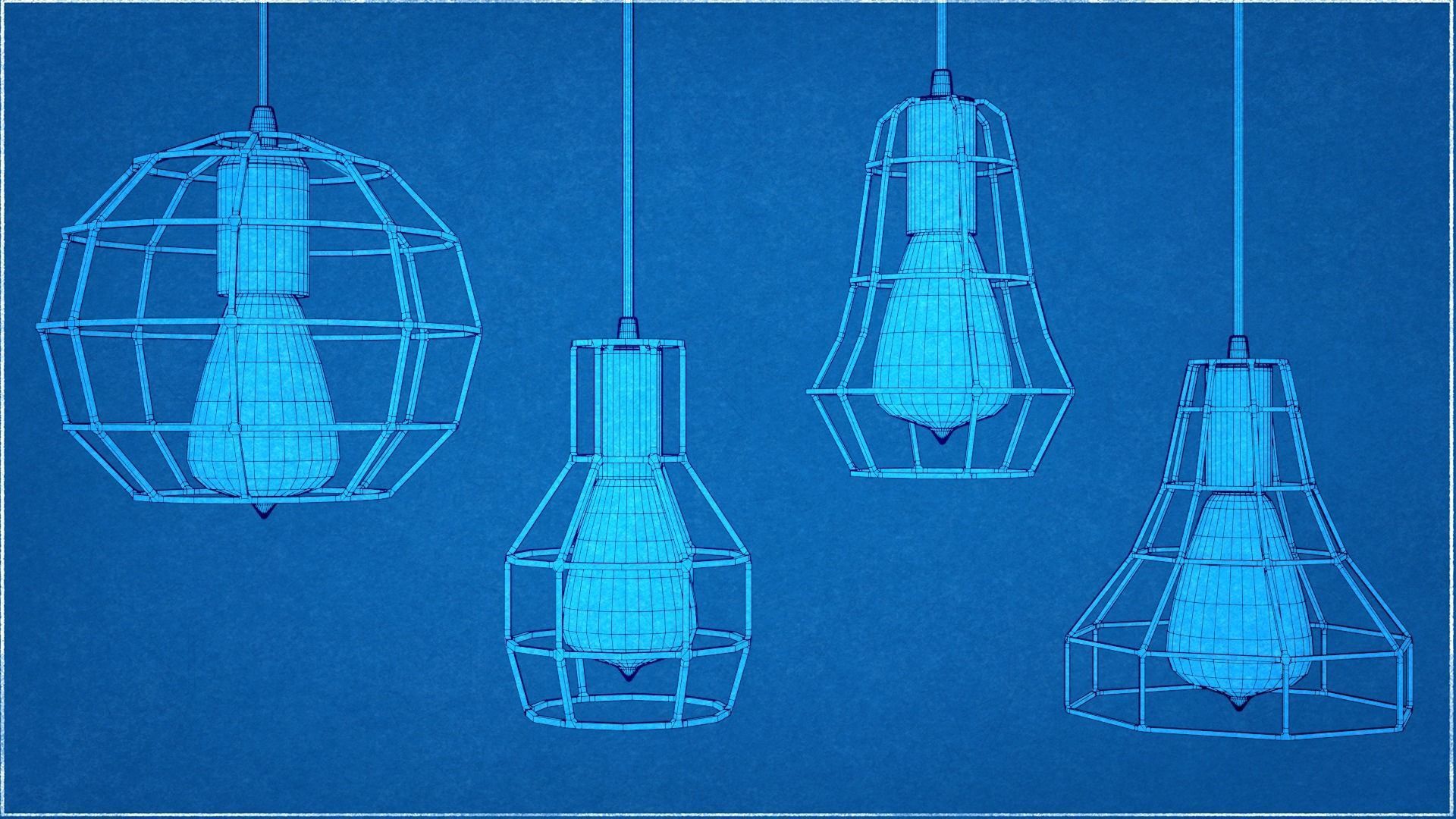 10 Collection Pendant Steel Lamps 3D model_19