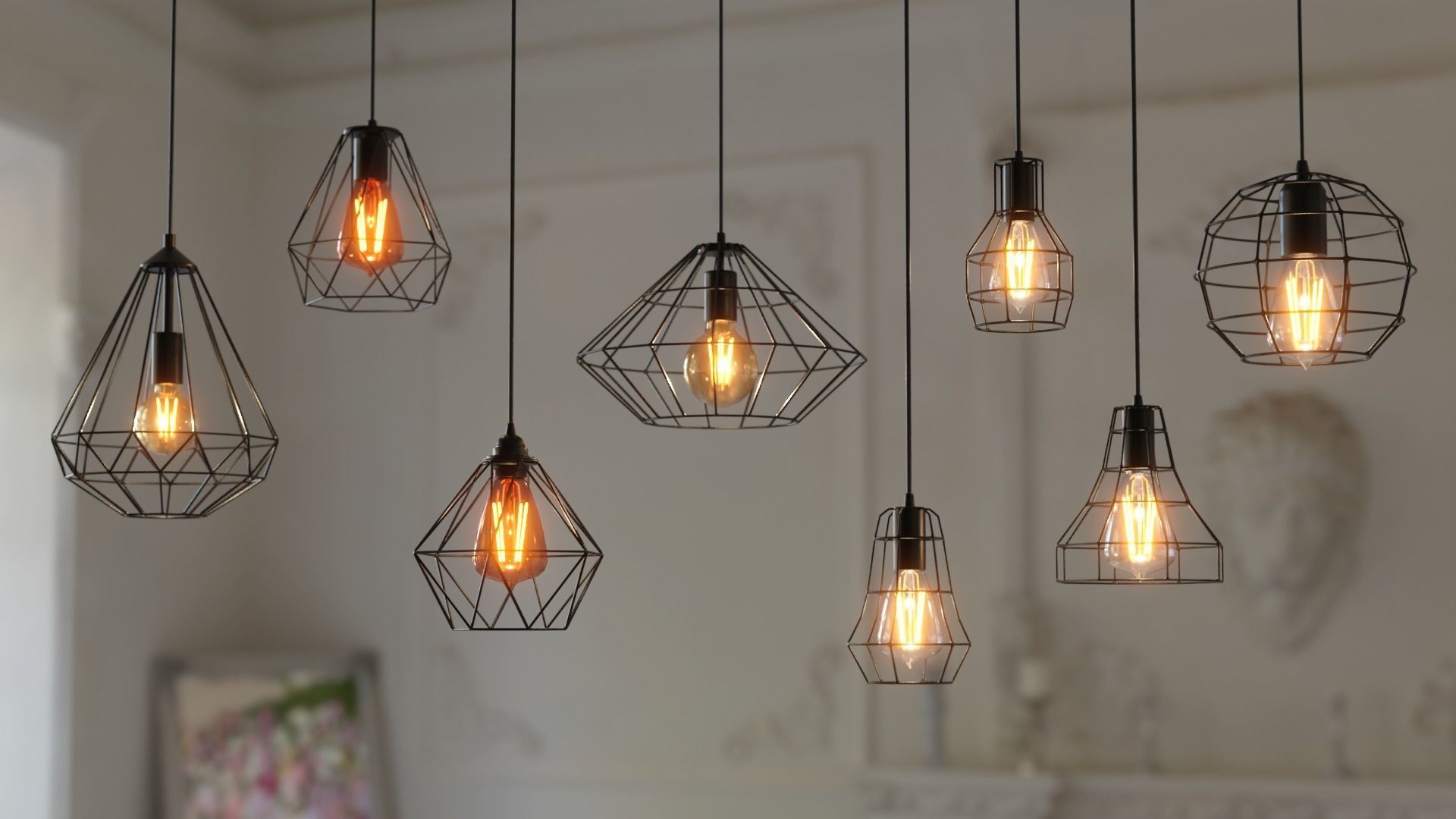 10 Collection Pendant Steel Lamps 3D model_2