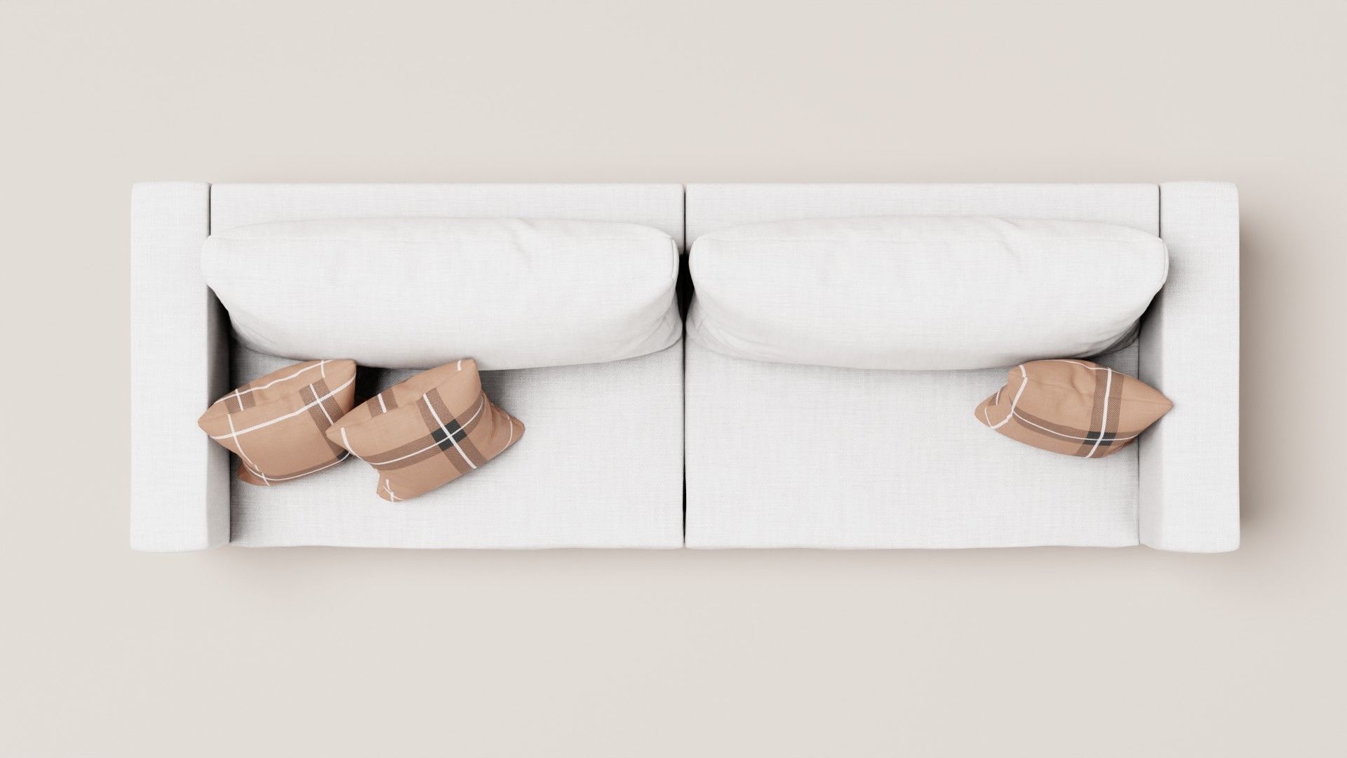 Modern Couch Sofa 3-seater Light 3D model_3