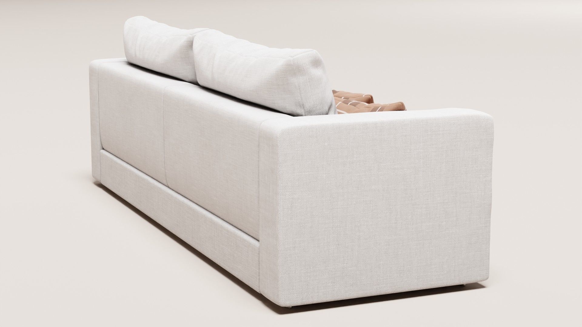 Modern Couch Sofa 3-seater Light 3D model_5