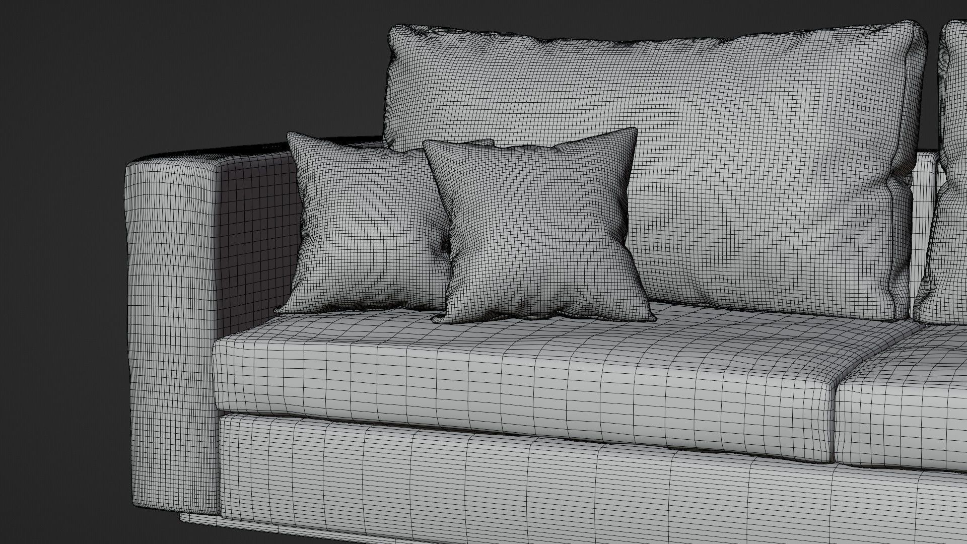 Modern Couch Sofa 3-seater Light 3D model_10