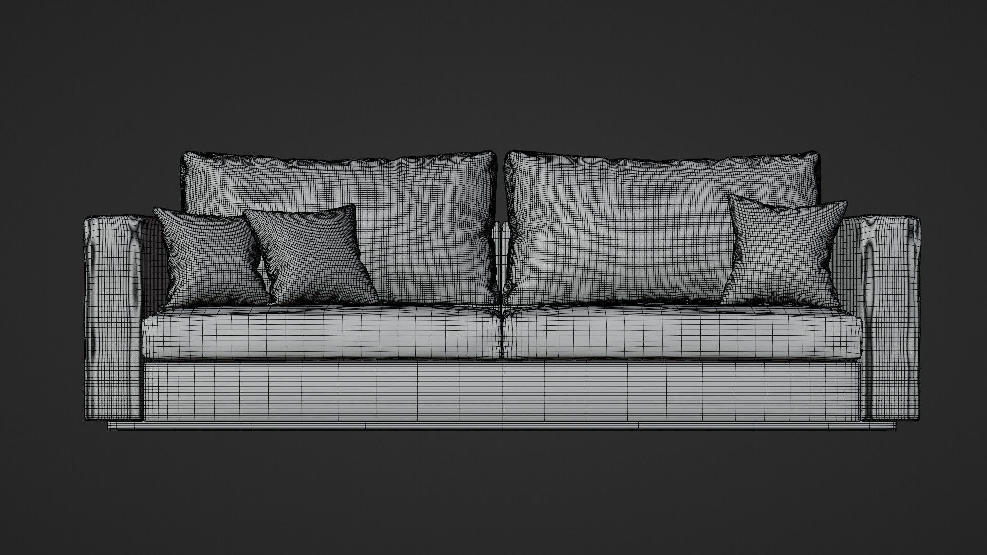 Modern Couch Sofa 3-seater Light 3D model_8