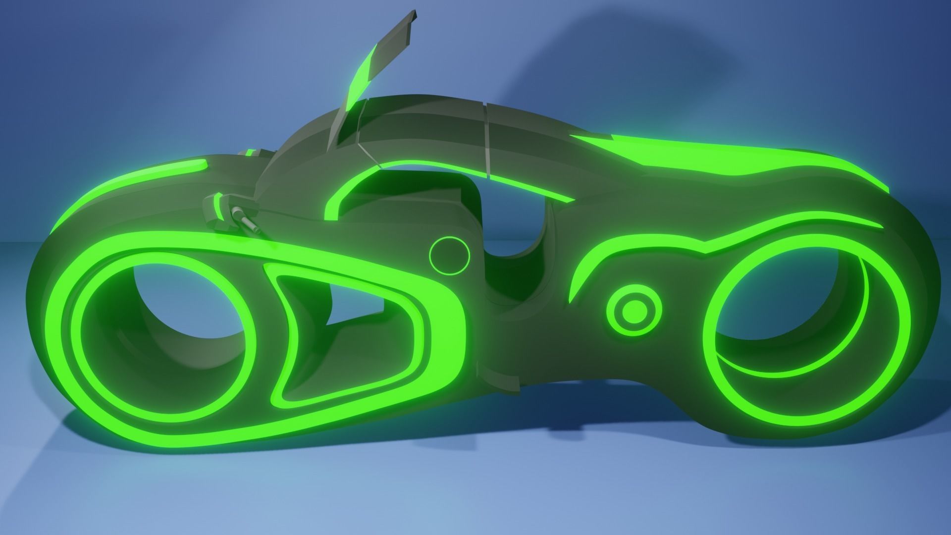 3D model Tron Sci Fi Bike VR / AR / lowpoly CGTrader