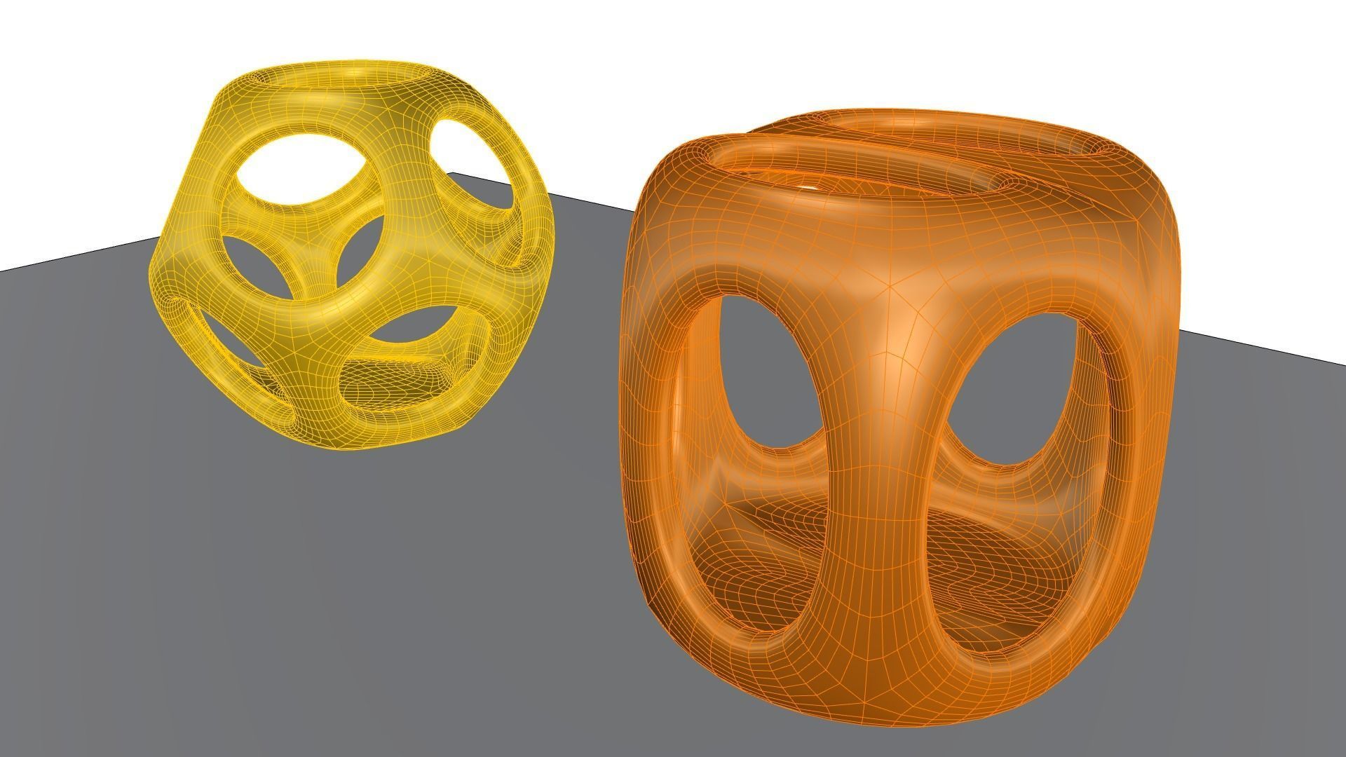 Geometric Containers Cage Vases 3D print model_37