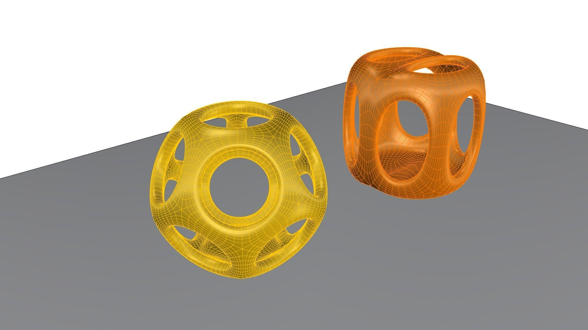 Geometric Containers Cage Vases 3D print model_51