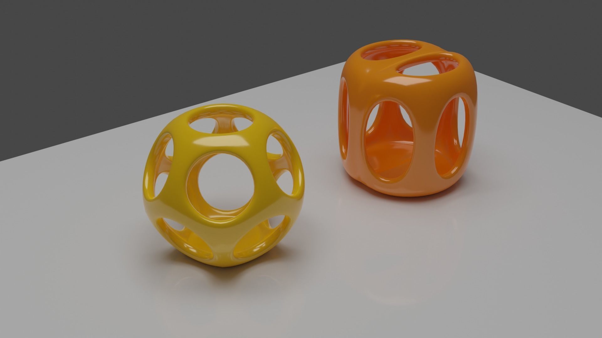 Geometric Containers Cage Vases 3D print model_4