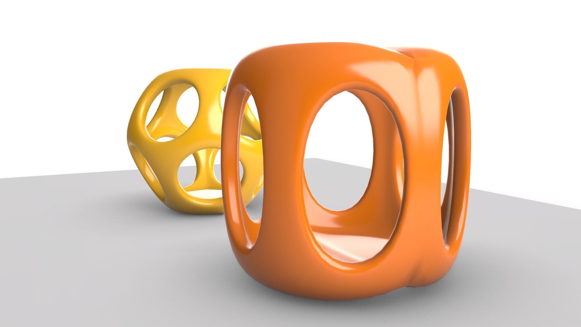 Geometric Containers Cage Vases 3D print model_38
