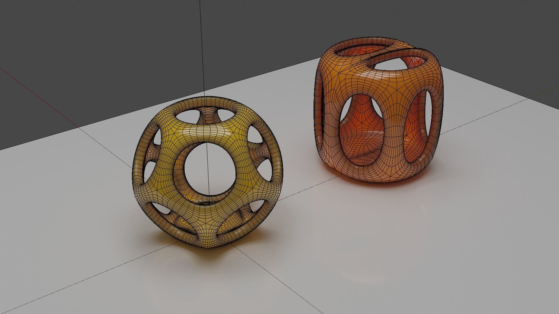 Geometric Containers Cage Vases 3D print model_5