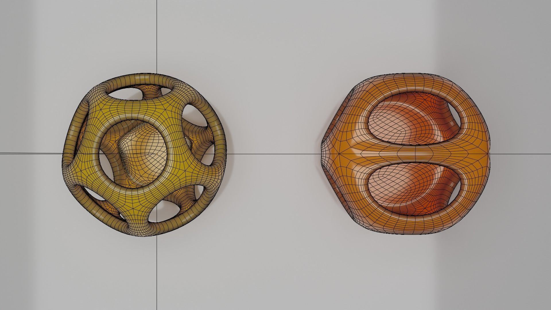 Geometric Containers Cage Vases 3D print model_11