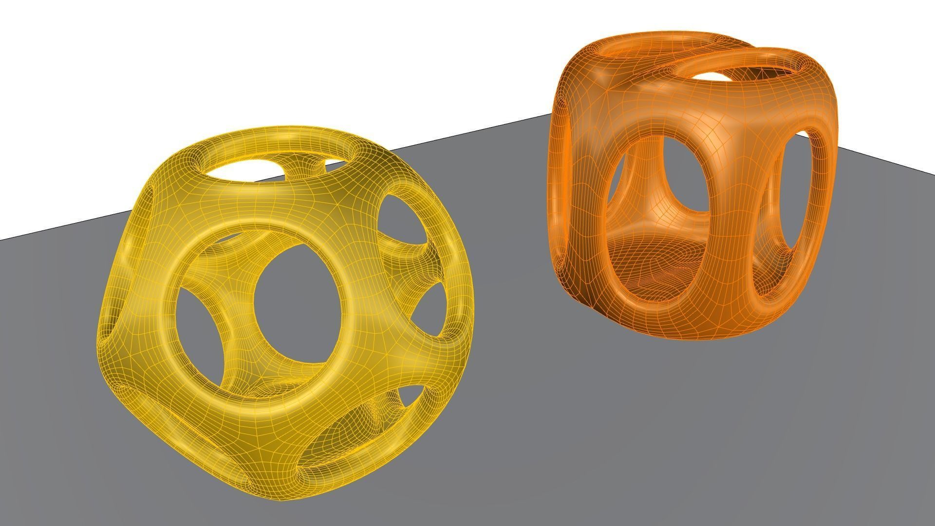 Geometric Containers Cage Vases 3D print model_33